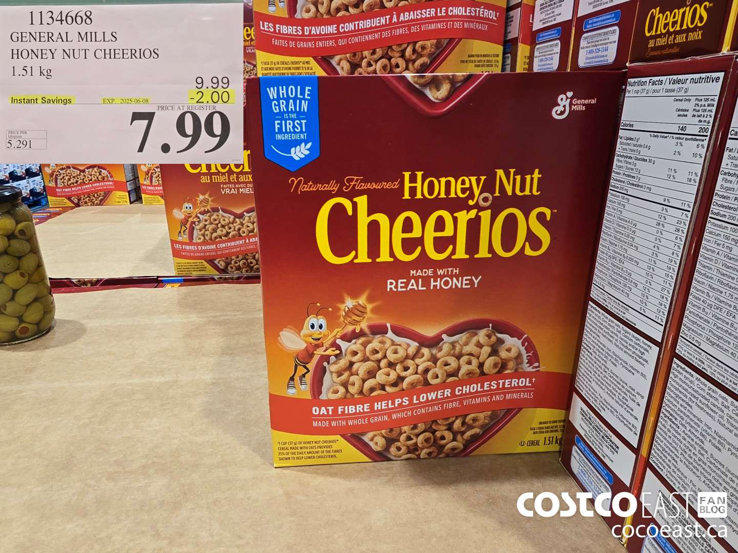 1134668 GENERAL MILLS HONEY NUT CHEERIOS 1.51 kg ($2.00 INSTANT SAVINGS EXPIRES ON 2025-06-08) $7.99