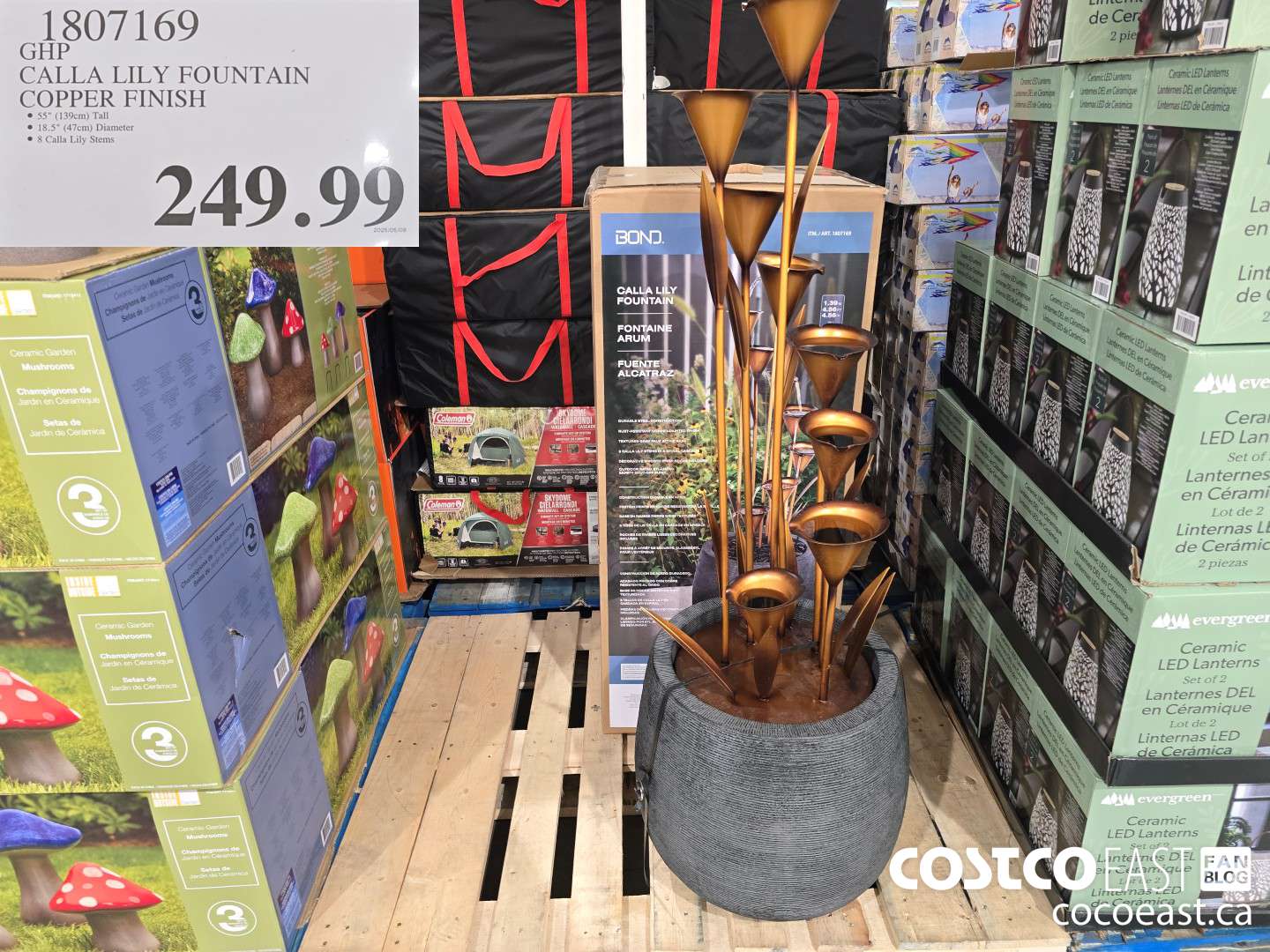 1807169 GHP CALLA LILY FOUNTAIN COPPER FINISH $249.99