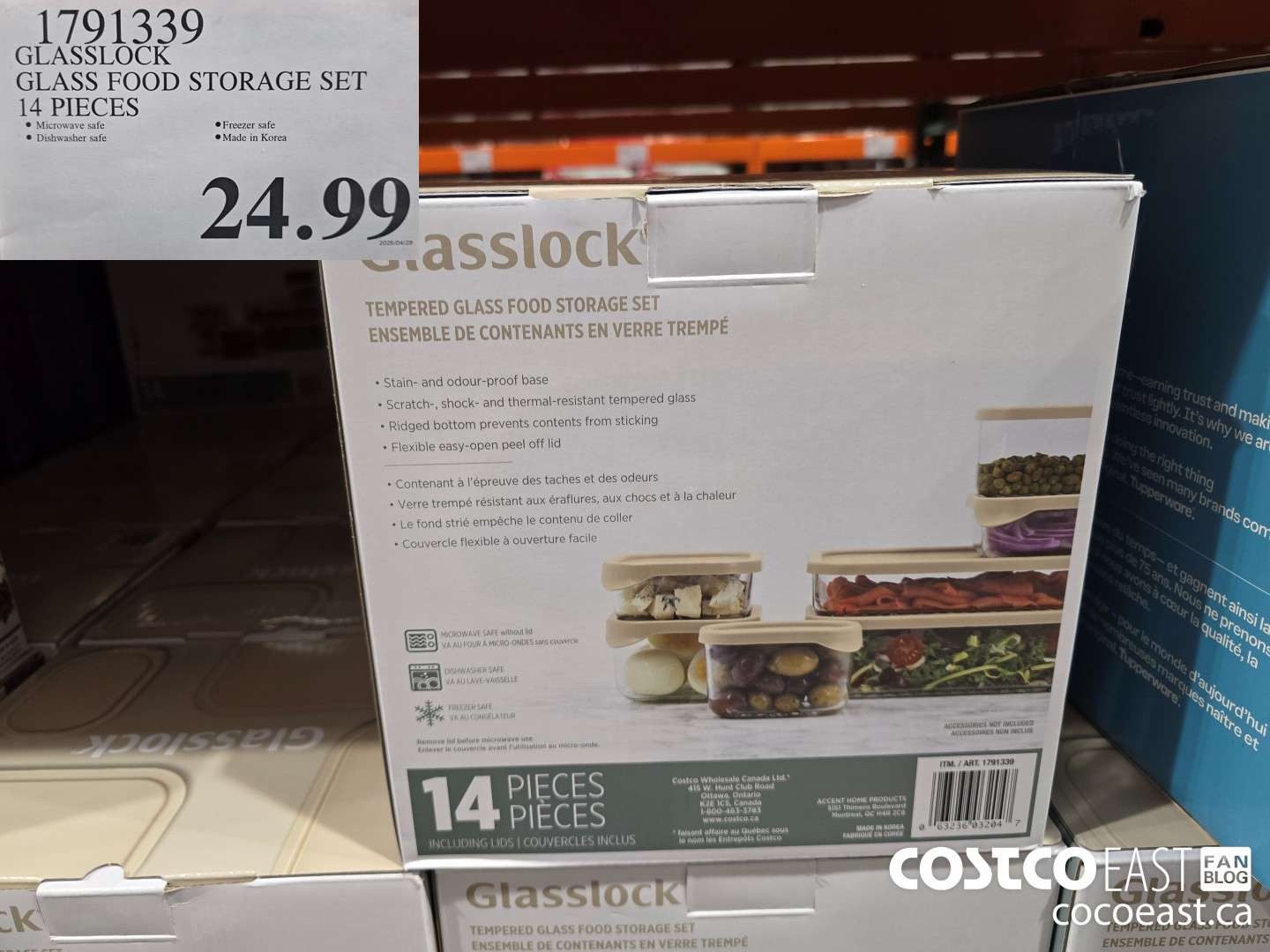 1791339 GLASSLOCK GLASS FOOD STORAGE SET 14 PIECES $24.99