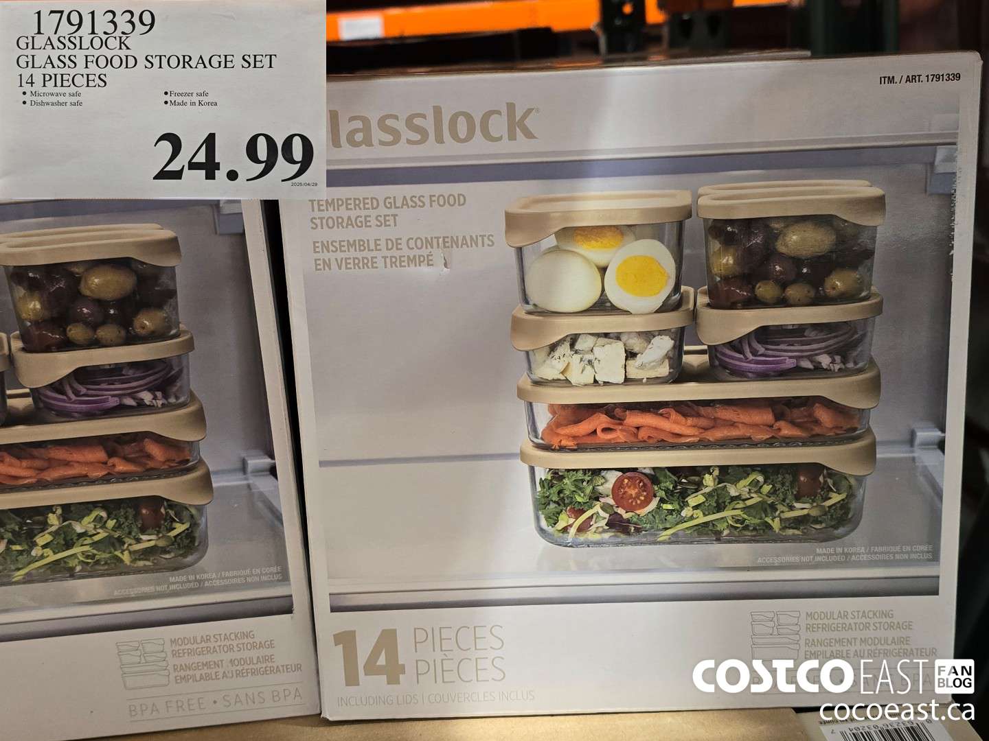 1791339 GLASSLOCK GLASS FOOD STORAGE SET 14 PIECES $24.99