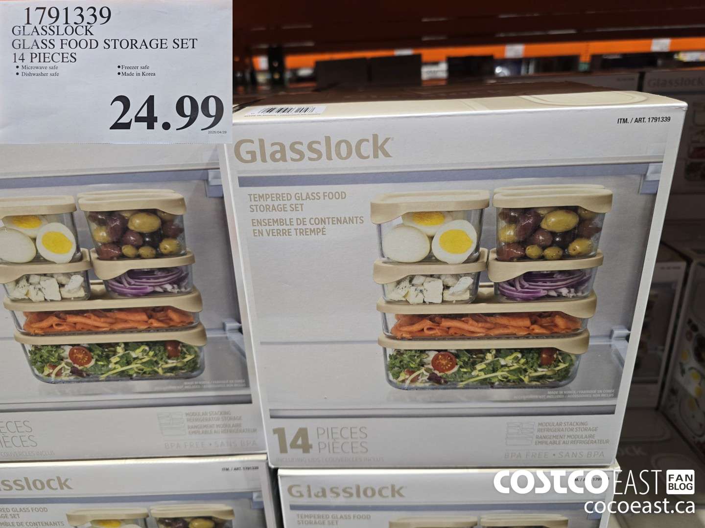 1791339 GLASSLOCK GLASS FOOD STORAGE SET 14 PIECES $24.99