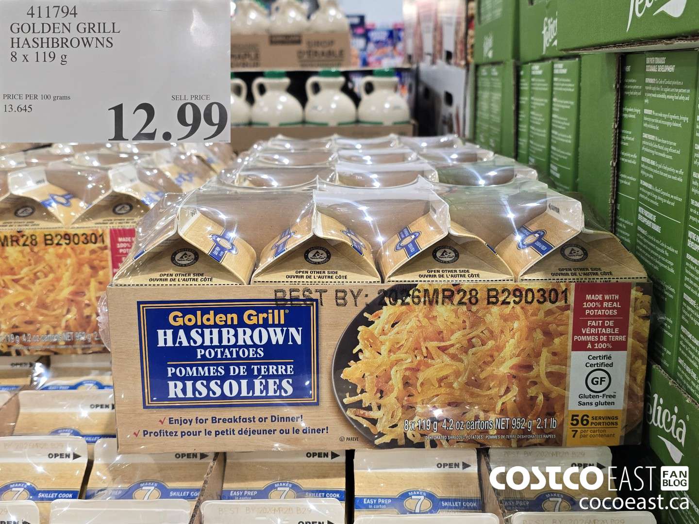 411794 GOLDEN GRILL HASHBROWN 8 X 119G $12.99