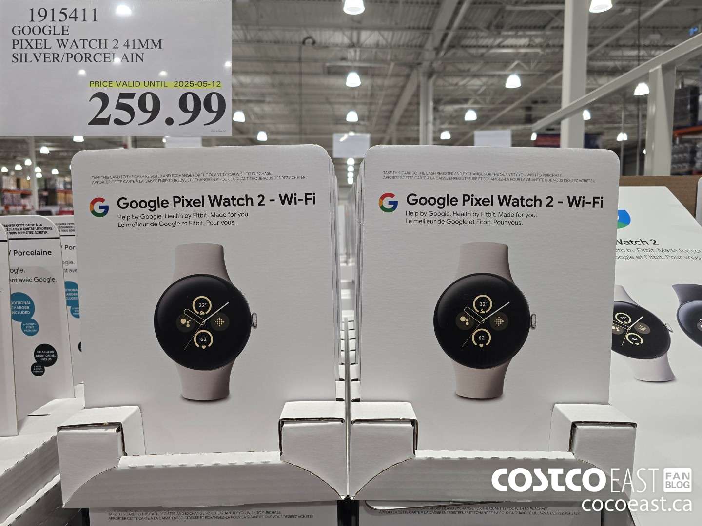 1915411 GOOGLE PIXEL WATCH 2 41MM SILVER/PORCELAIN $259.99