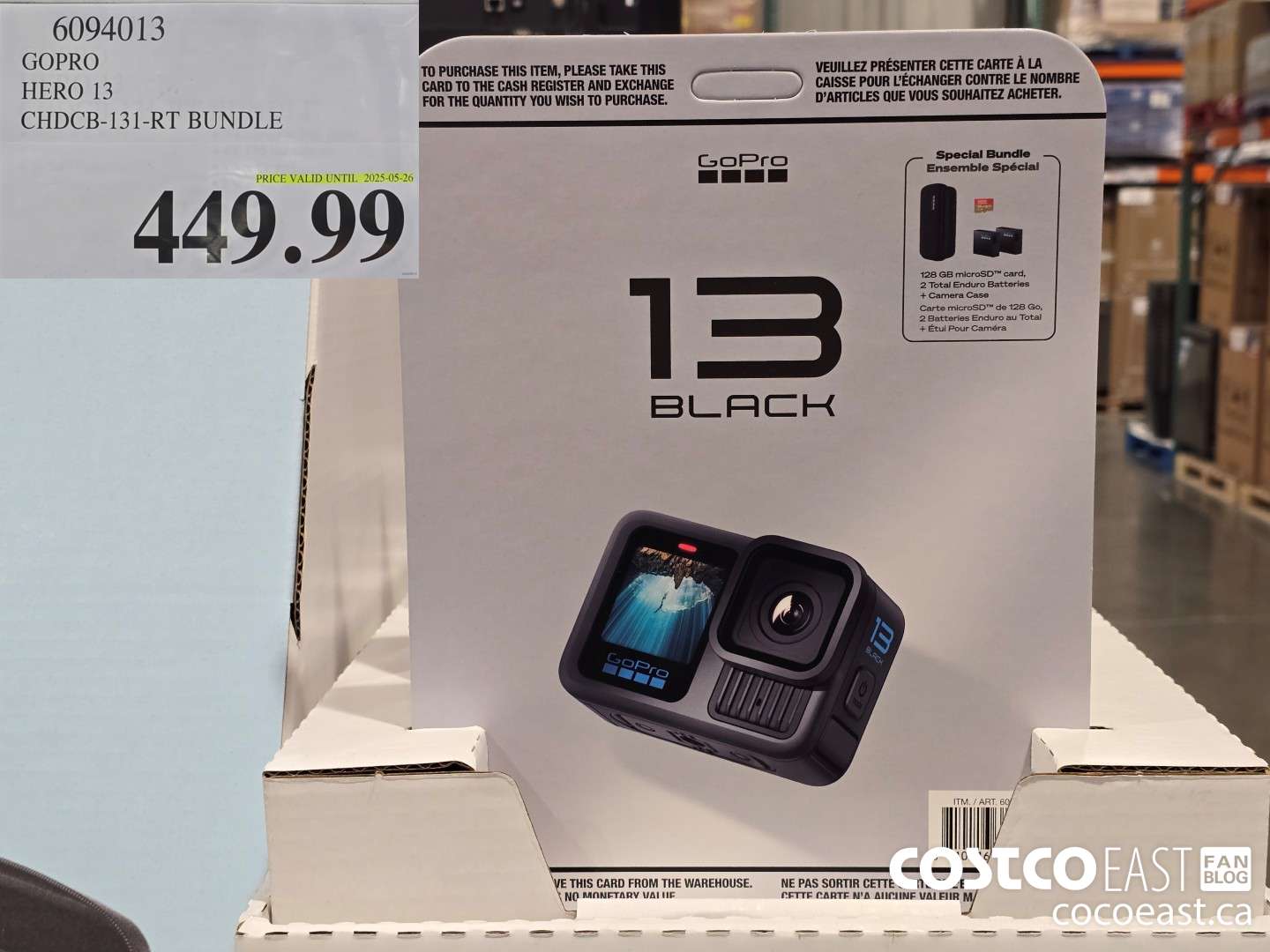 6094013 GOPRO HERO 13 CHDCB-131-RT BUNDLE $449.99