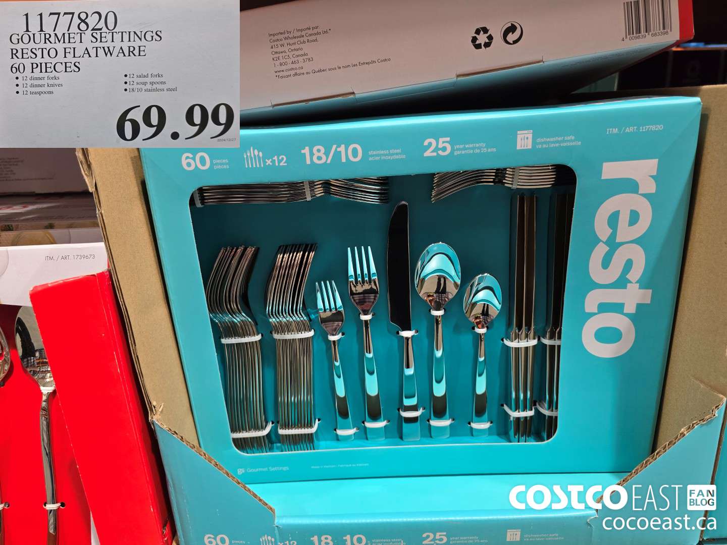 1177820 GOURMET SETTINGS RESTO FLATWARE 60 PIECES $69.99