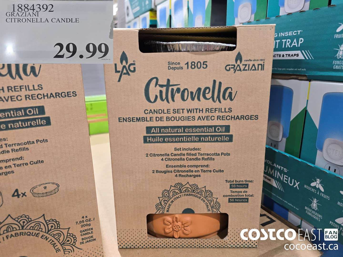 1884392 GRAZIANI CITRONELLA CANDLE $29.99