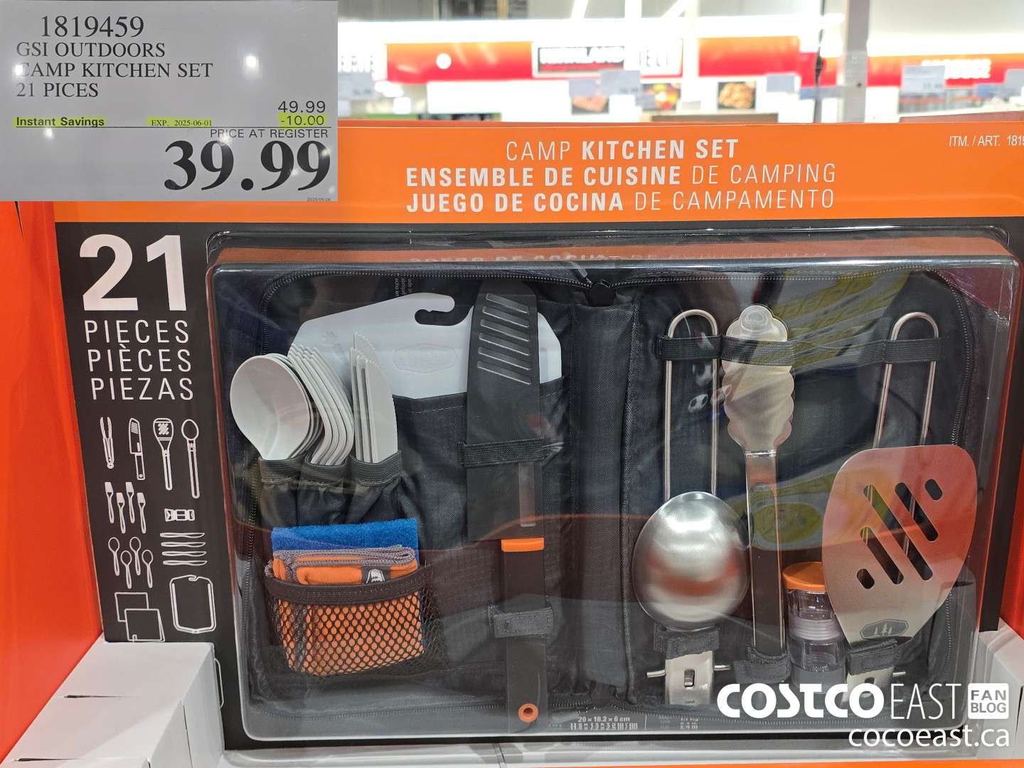 1819459 GSI OUTDOORS CAMP KITCHEN SET 21 PIECES ($10.00 INSTANT SAVINGS EXPIRES ON 2025-06-01) $39.99