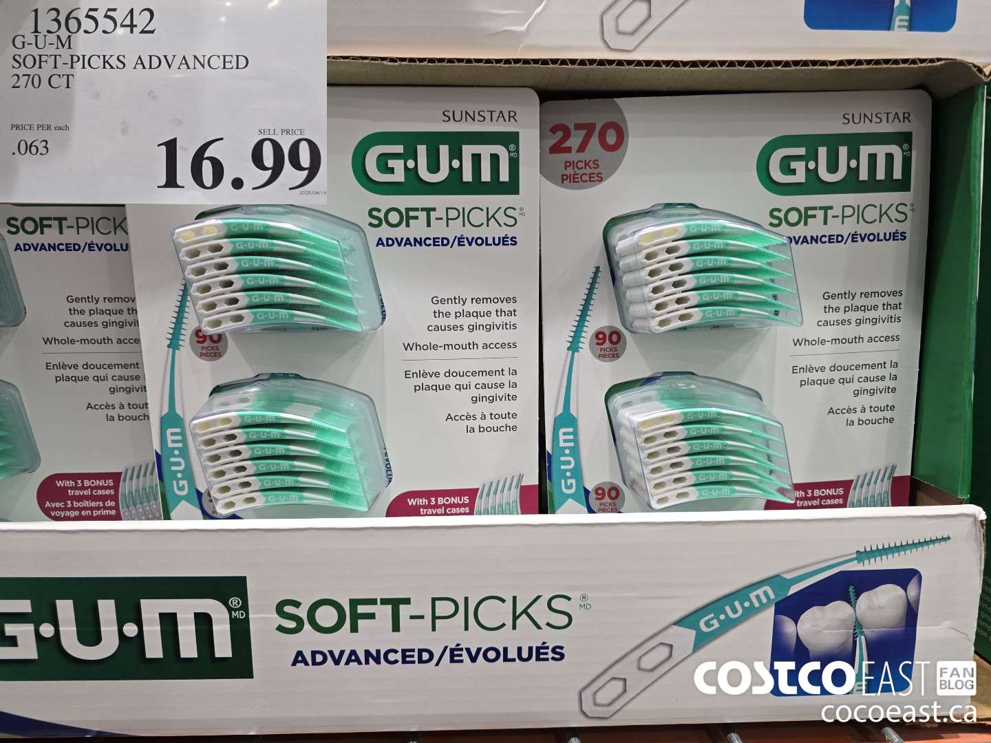 1365542 G-U-M SOFT-PICKS ADVANCED 270 CT $16.99