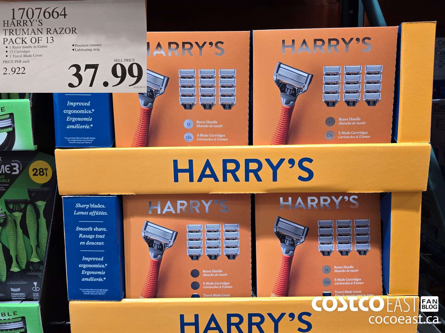 1707664 HARRY'S TRUMAN RAZOR PACK OF 13 $37.99