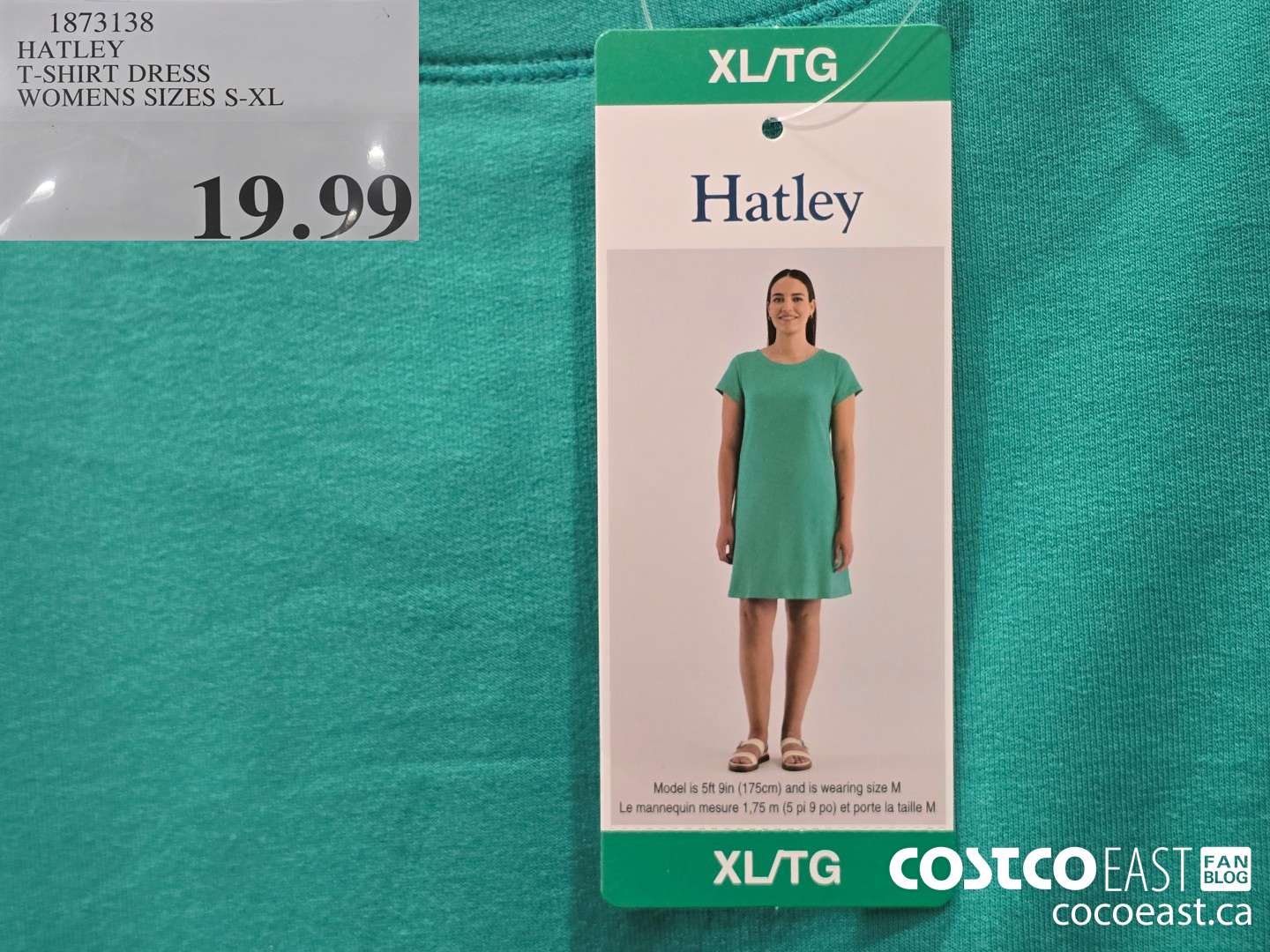 1873138 HATLEY T-SHIRT DRESS WOMENS SIZES S-XL $19.99