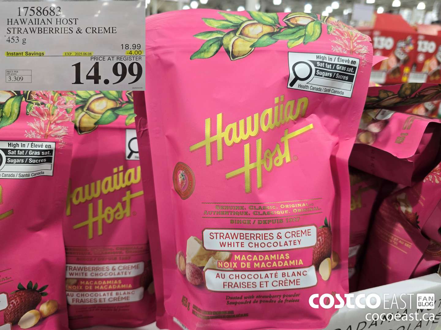 1758682 HAWAIIAN HOST STRAWBERRIES & CREME 453 G ($4.00 INSTANT SAVINGS EXPIRES ON 2025-06-08) $14.99