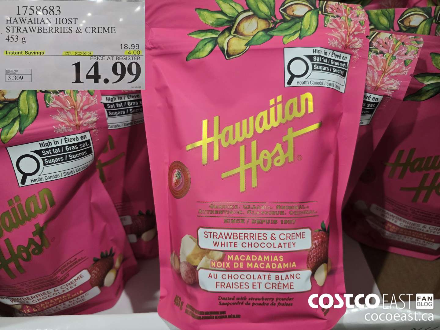 1752683 HAWAIIAN HOST STRAWBERRIES & CREME 453 g ($4.00 INSTANT SAVINGS EXPIRES ON 2025-06-08) $14.99