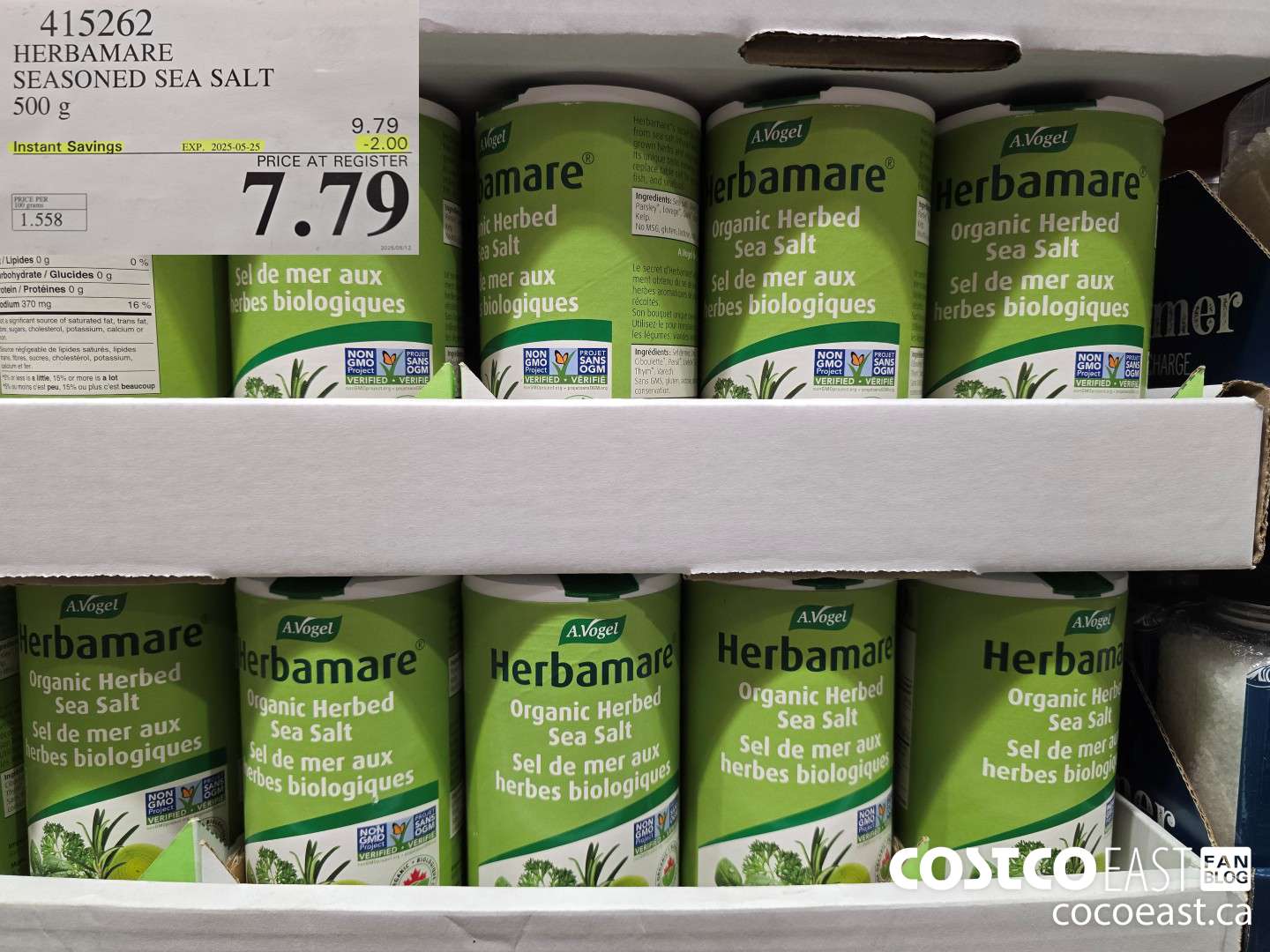 415262 HERBAMARE SEASONED SEA SALT 500 G ($2.00 INSTANT SAVINGS EXPIRES ON 2025-05-25) $7.79