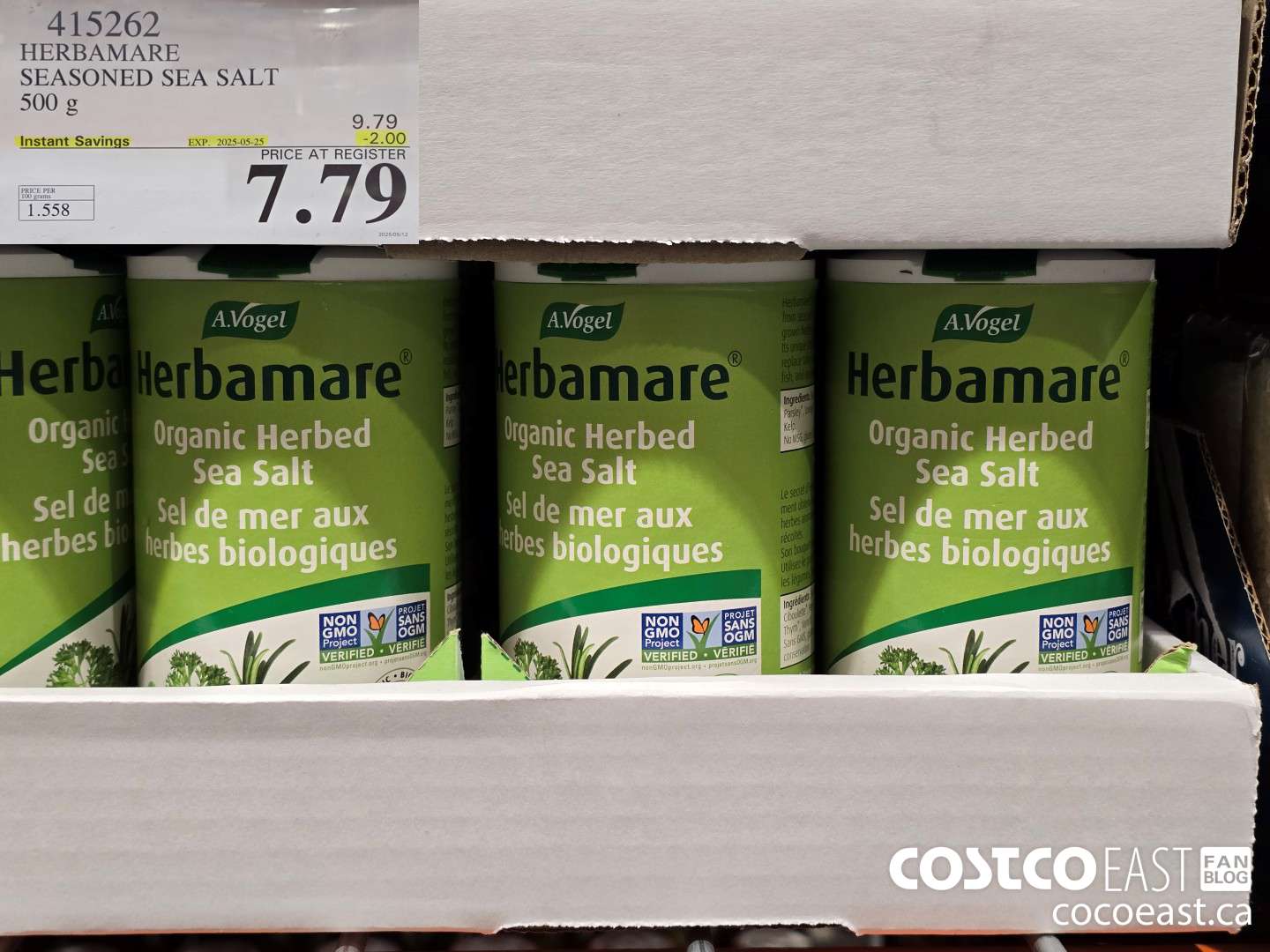 415262 HERBAMARE SEASONED SEA SALT 500 G ($2.00 INSTANT SAVINGS EXPIRES ON 2025-05-25) $7.79