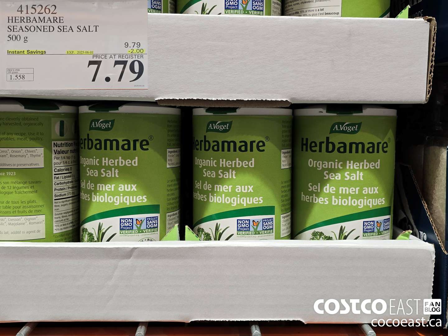 415262 HERBAMARE SEASONED SEA SALT 500 G ($2.00 INSTANT SAVINGS EXPIRES ON 2025-06-01) $7.79