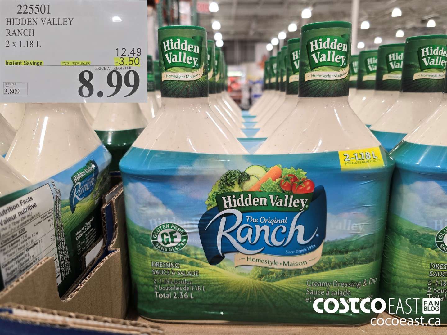 225501 HIDDEN VALLEY RANCH 2 X 1.18 L ($3.50 INSTANT SAVINGS EXPIRES ON 2025-06-08) $8.99