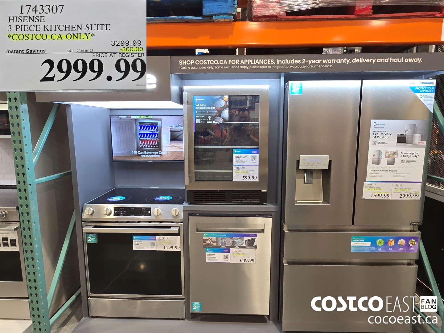1743307 HISENSE 3-PIECE KITCHEN SUITE *COSTCO.CA ONLY* ($300.00 INSTANT SAVINGS EXPIRES ON 2025-05-25) $2999.99