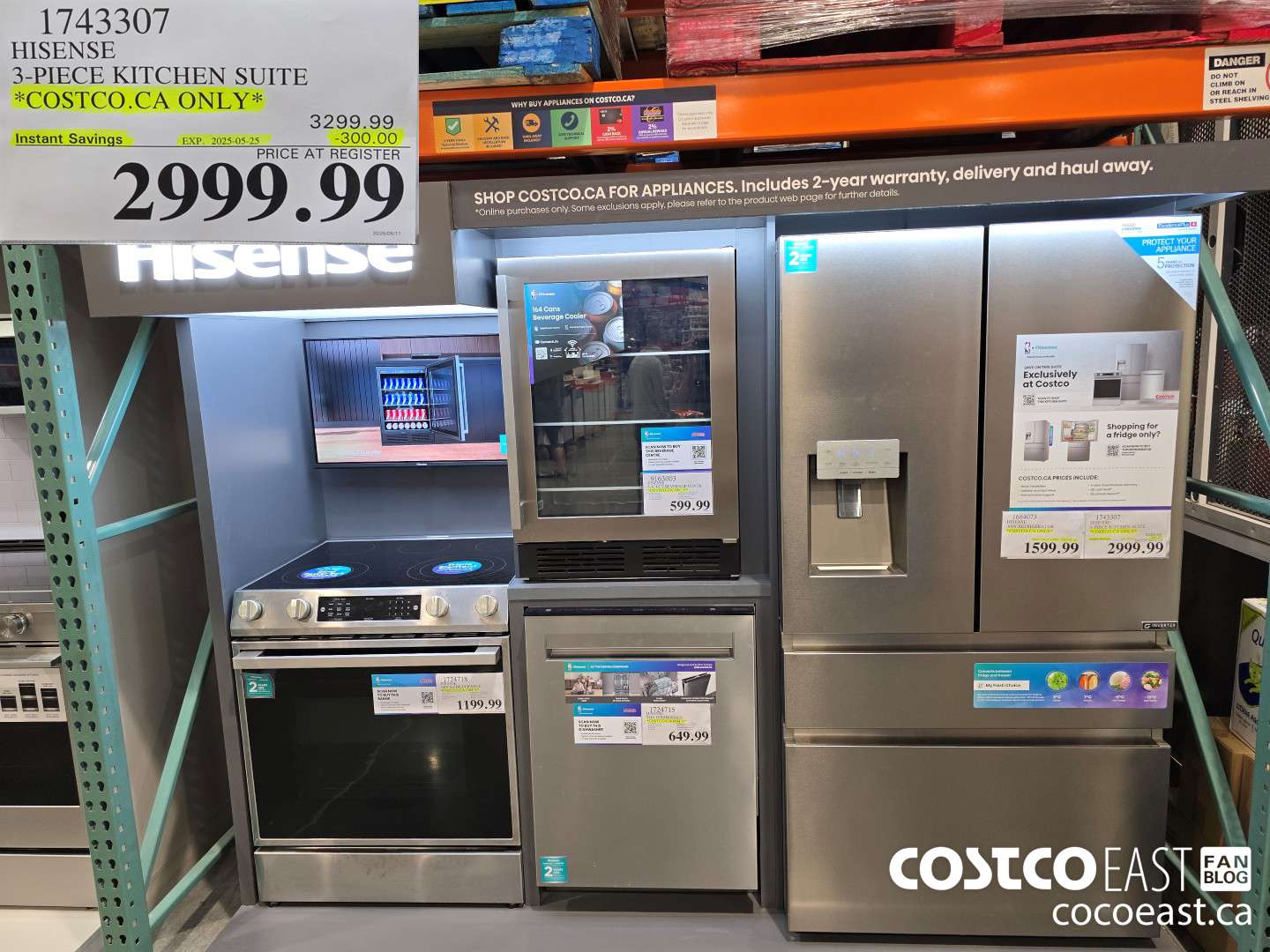 1743307 HISENSE 3-PIECE KITCHEN SUITE *COSTCO.CA ONLY* ($300.00 INSTANT SAVINGS EXPIRES ON 2025-05-25) $2999.99
