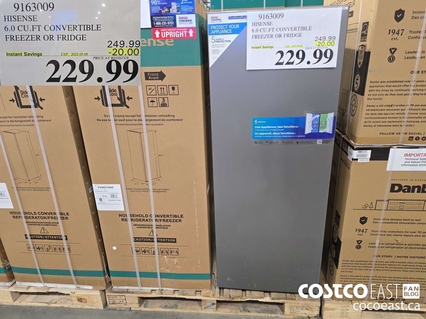 9163009 HISENSE 6.0 CU.FT CONVERTIBLE FREEZER OR FRIDGE ($20.00 INSTANT SAVINGS EXPIRES ON 2025-05-08) $229.99