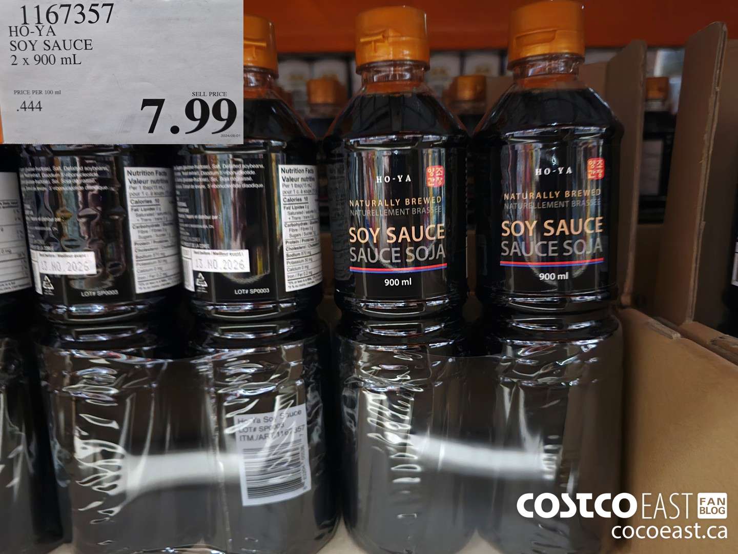 1167357 HO-YA SOY SAUCE 2 X 900 ML $7.99