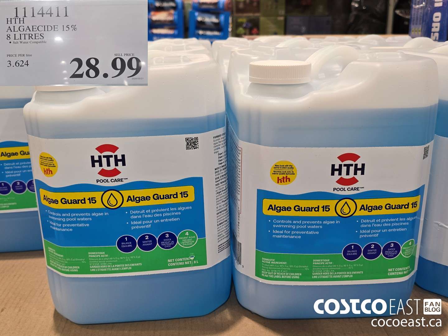 1114411 HTH ALGAECIDE 15 % 8 LITRES $28.99