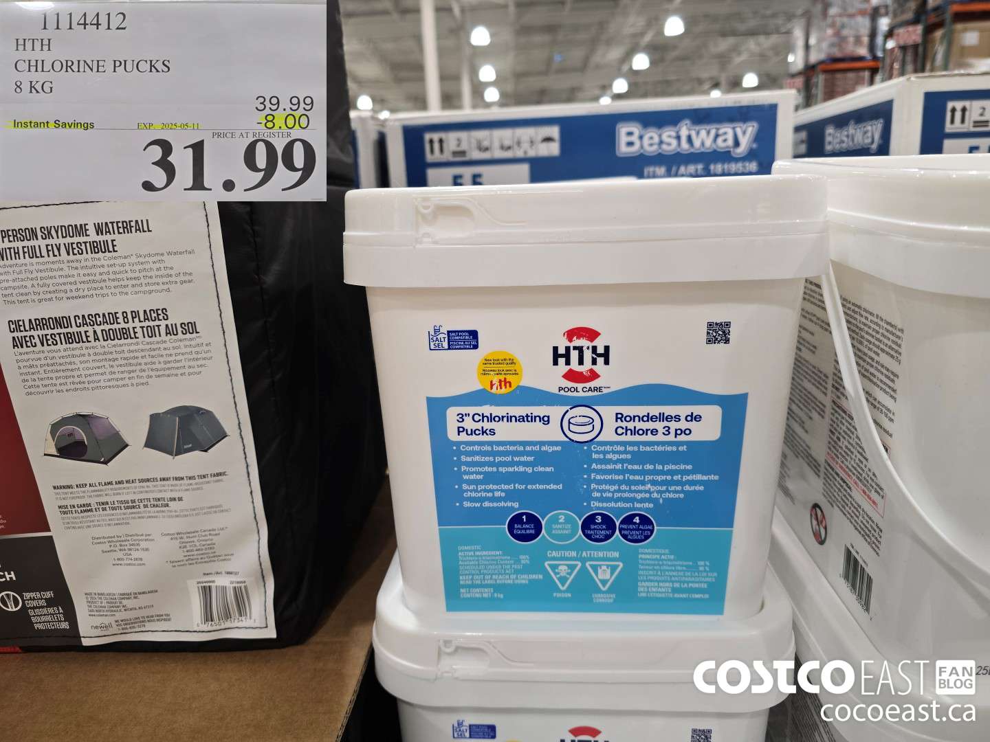 1114412 HTH CHLORINE PUCKS 8 KG ($8.00 INSTANT SAVINGS EXPIRES ON 2025-05-11) $31.99