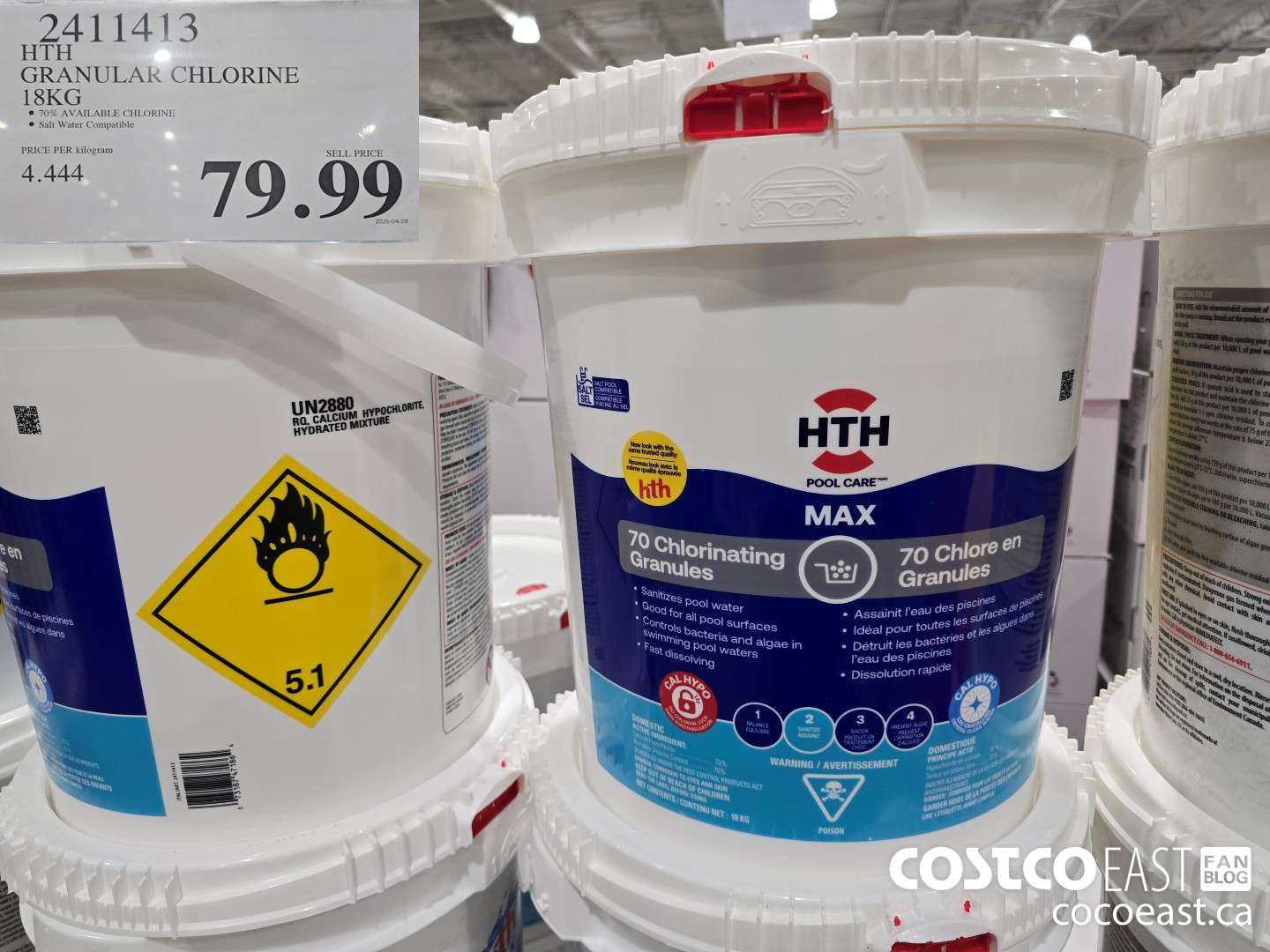 2411413 HTH GRANULAR CHLORINE 18 KG $79.99