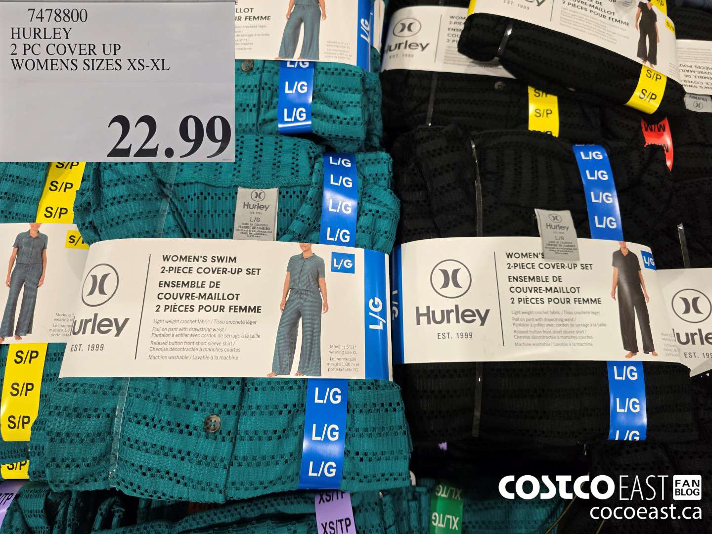 7478800 HURLEY 2 PC COVER UP WOMENS SIZES XS-XL $22.99