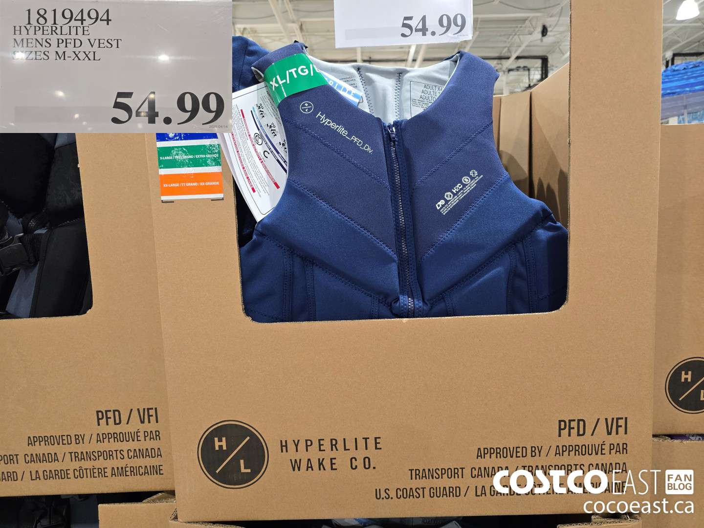 1819494 HYPERCITE MENS PFD VEST SIZES M-XXL $54.99