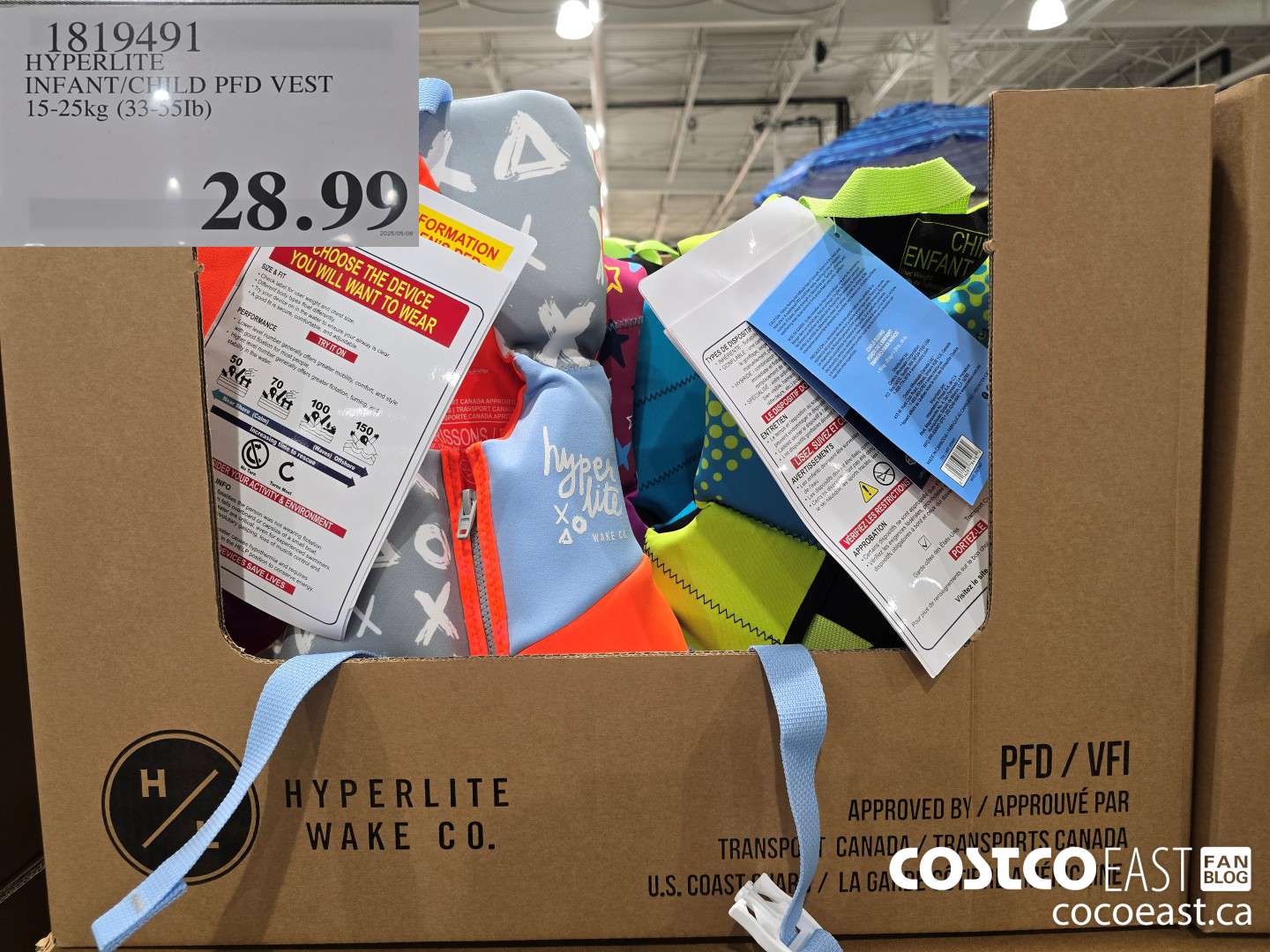 1819491 HYPERLITE INFANT/CHILD PFD VEST 15-25kg (33-55Ib) $28.99