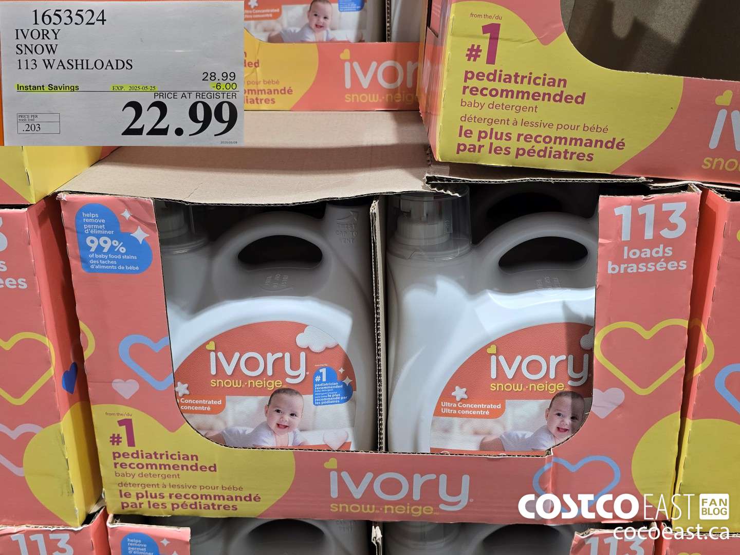 1653524 IVORY SNOW 113 washloads ($6.00 INSTANT SAVINGS EXPIRES ON 2025-05-25) $22.99