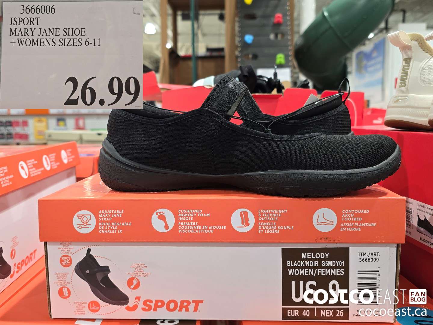 3666006 JSPORT MARY JANE SHOE +WOMENS SIZES 6-11 $26.99