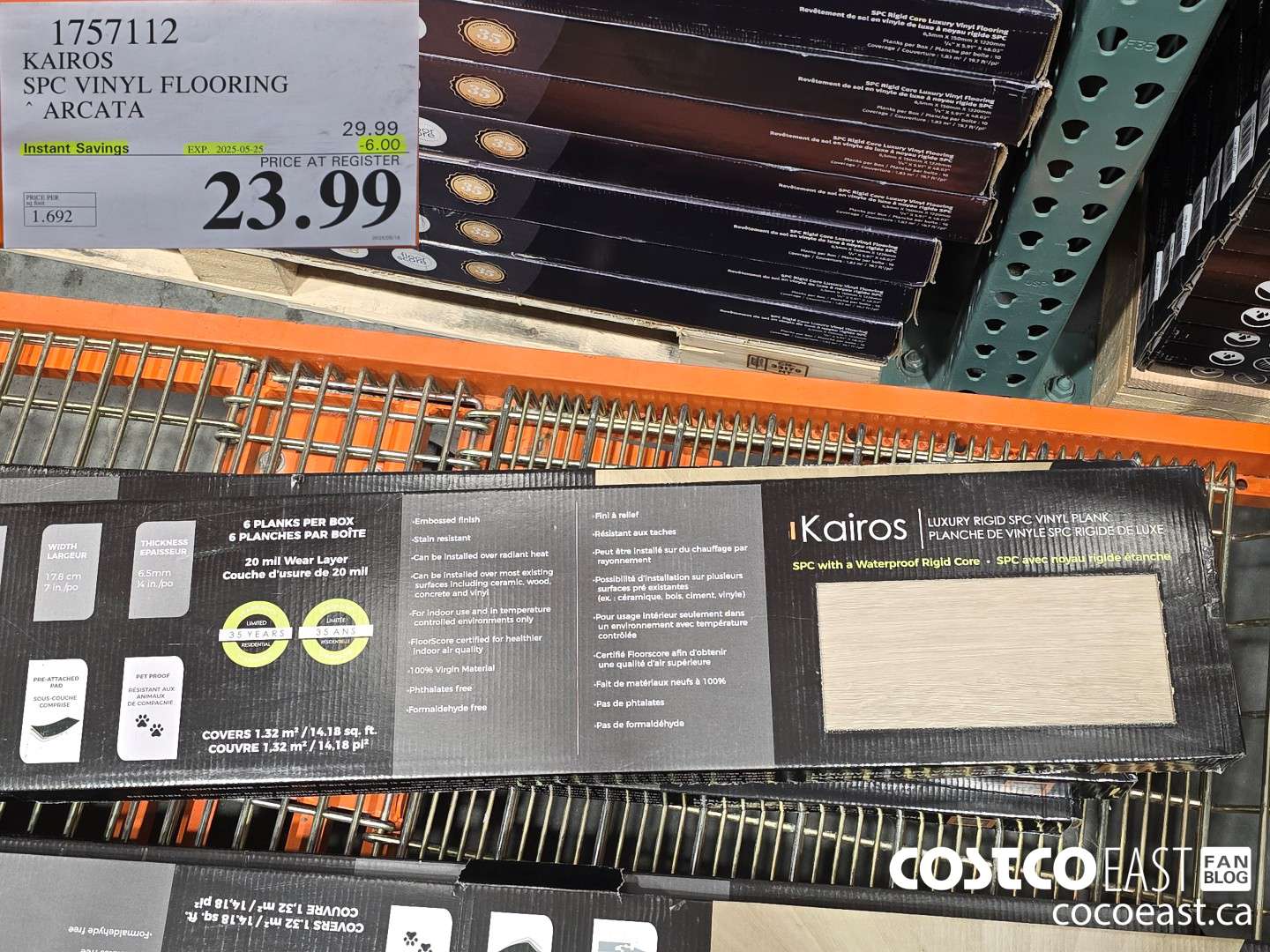 1757112 KAIROS SPC VINYL FLOORING ARCATA ($6.00 INSTANT SAVINGS EXPIRES ON 2025-05-25) $23.99