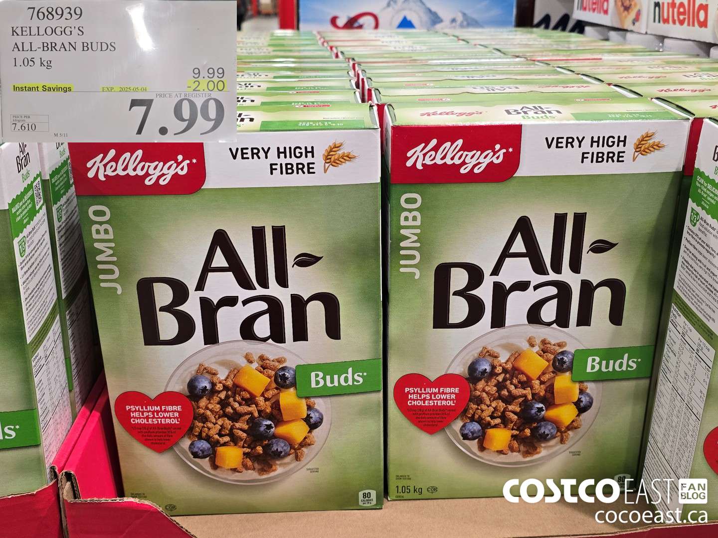 768939 KELLOGG'S ALL-BRAN BUDS 1.05 kg ($2.00 INSTANT SAVINGS EXPIRES ON 2025-05-04) $7.99