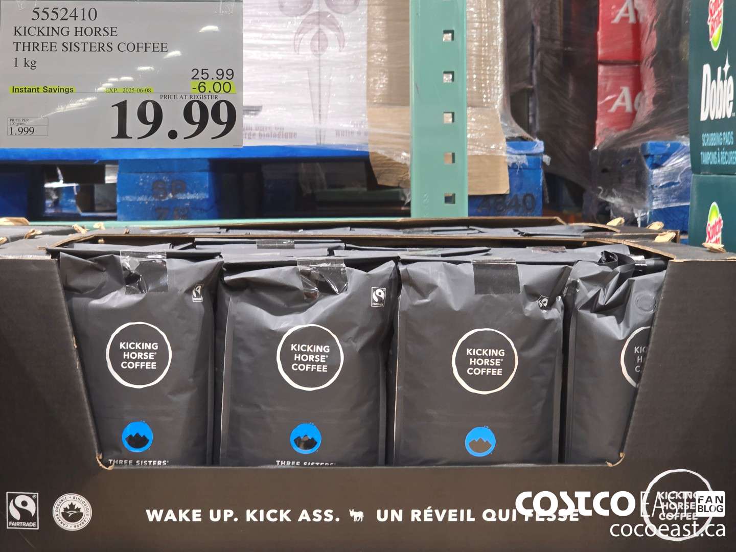 5552410 KICKING HORSE THREE SISTERS COFFEE 1 KG ($6.00 INSTANT SAVINGS EXPIRES ON 2025-06-08) $19.99