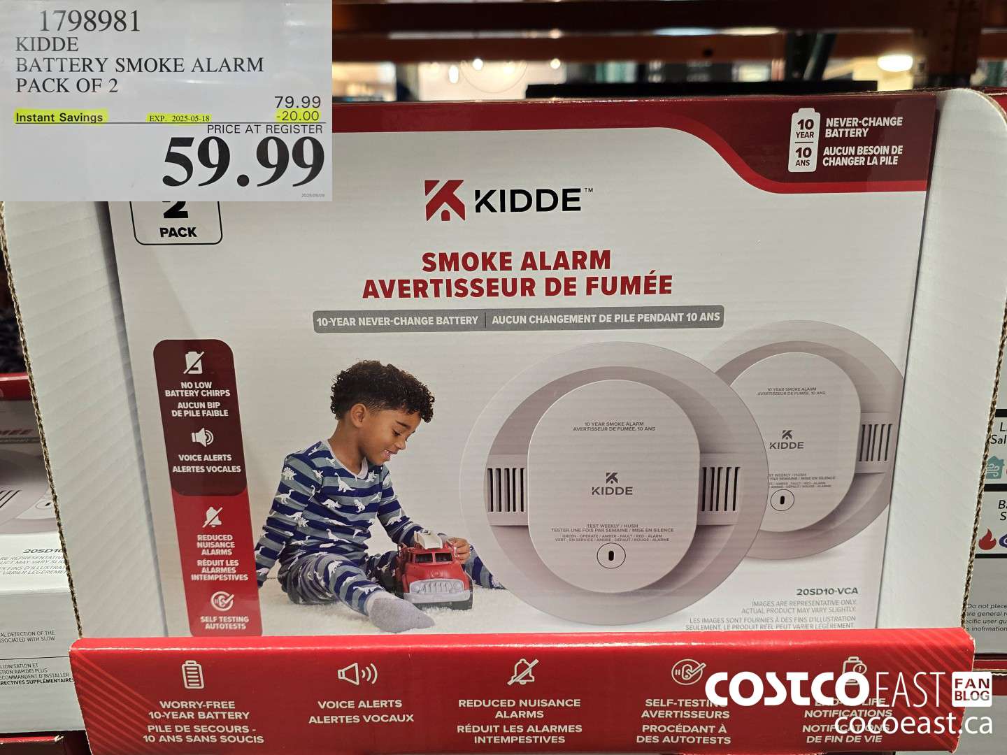 1798981 KIDDE BATTERY SMOKE ALARM PACK OF 2 ($20.00 INSTANT SAVINGS EXPIRES ON 2025-05-18) $59.99
