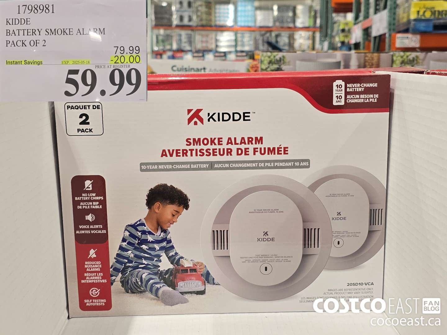 1798981 KIDDE BATTERY SMOKE ALARM PACK OF 2 ($20.00 INSTANT SAVINGS EXPIRES ON 2025-05-18) $59.99
