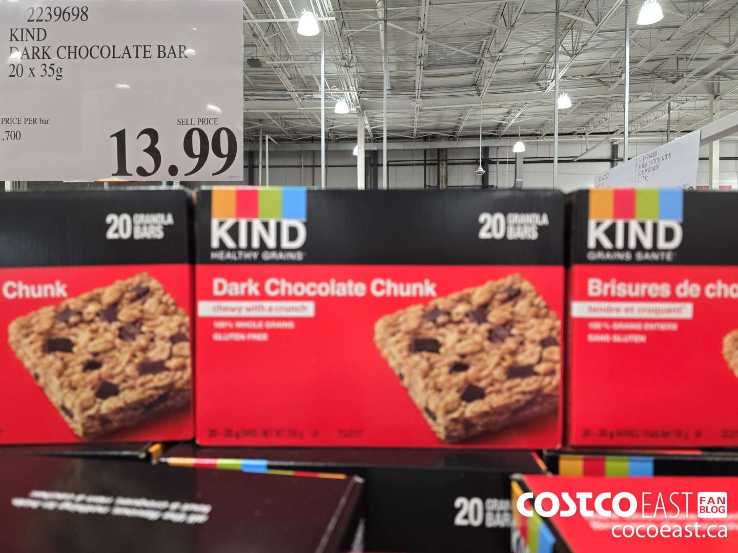 2239698 KIND DARK CHOCOLATE BAR 20 x 35g $13.99