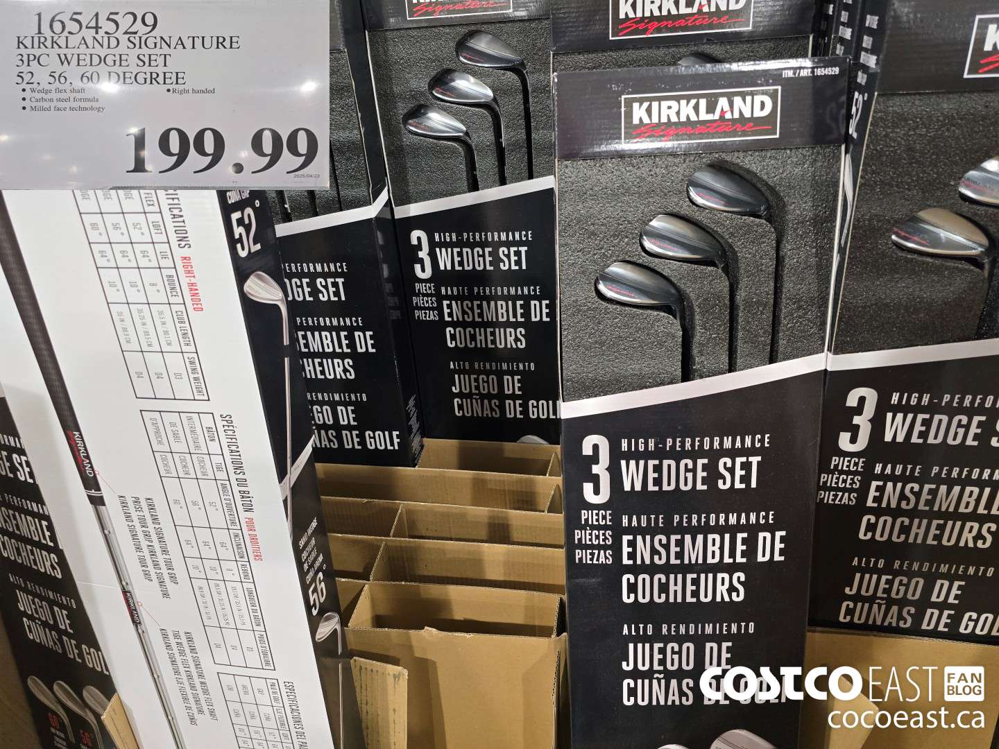 1654529 KIRKLAND SIGNATURE 3PC GOLF SET 3 WEDGES $199.99