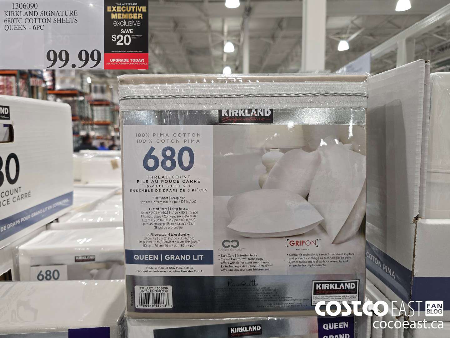 1306090 KIRKLAND SIGNATURE 680TC QUEEN - 6PC ($20.00 INSTANT SAVINGS EXPIRES ON 2025-05-18) $79.99