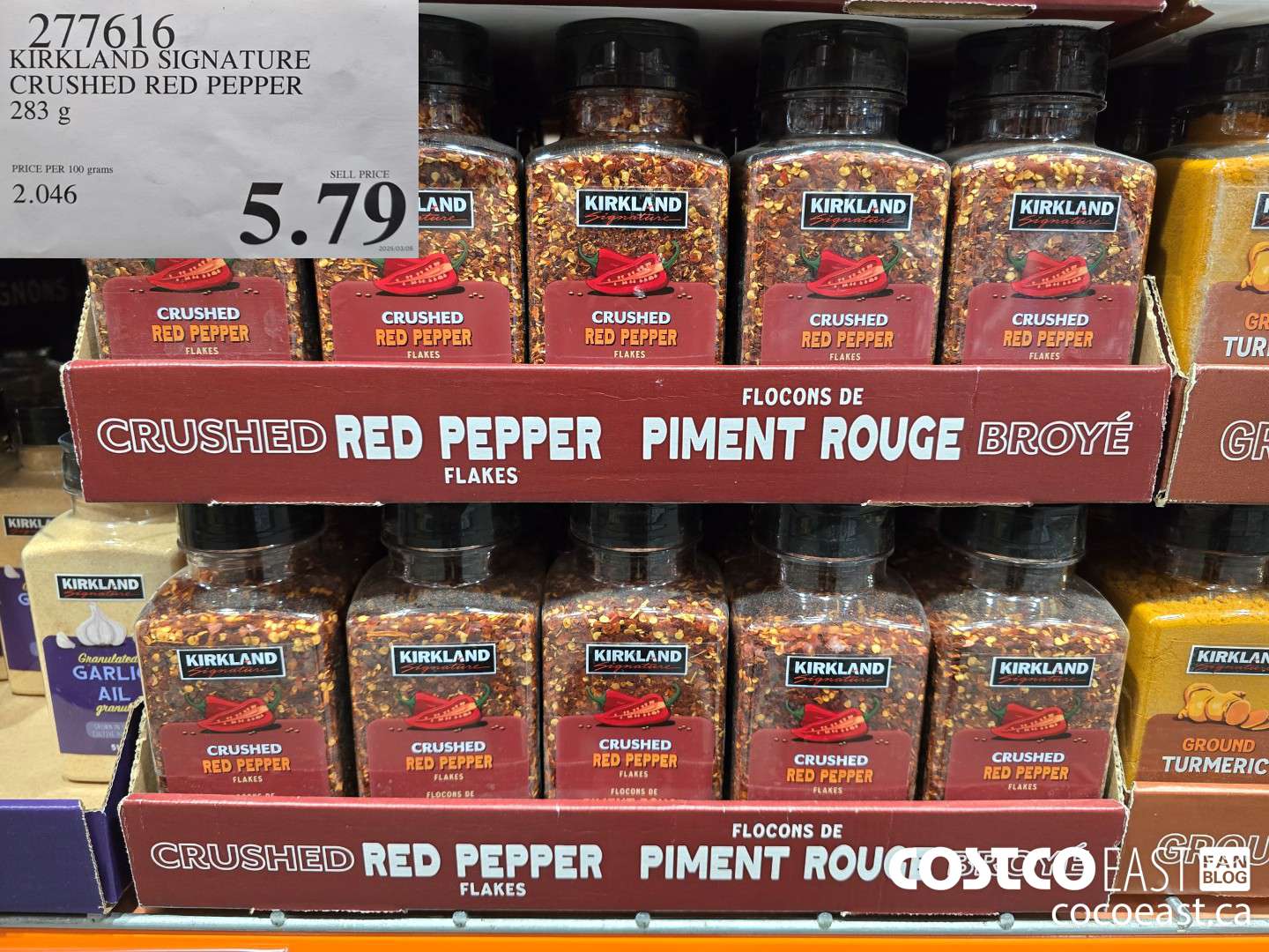 277616 KIRKLAND SIGNATURE CRUSHED RED PEPPER 283 G $5.79