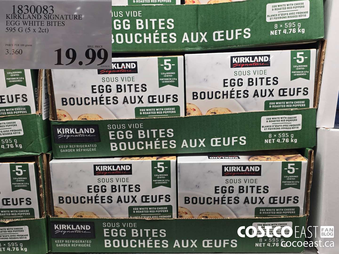1830083 KIRKLAND SIGNATURE EGG WHITE BITES 595 G (5 x 2CT) $19.99