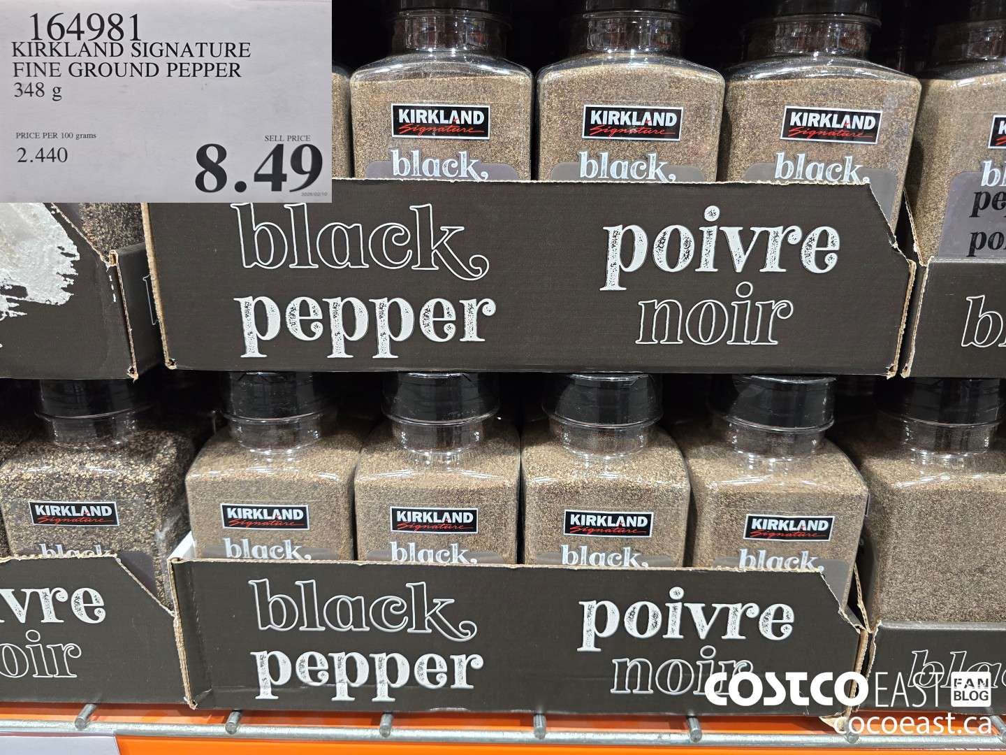164981 KIRKLAND SIGNATURE FINE GROUND PEPPER 348 G $8.49