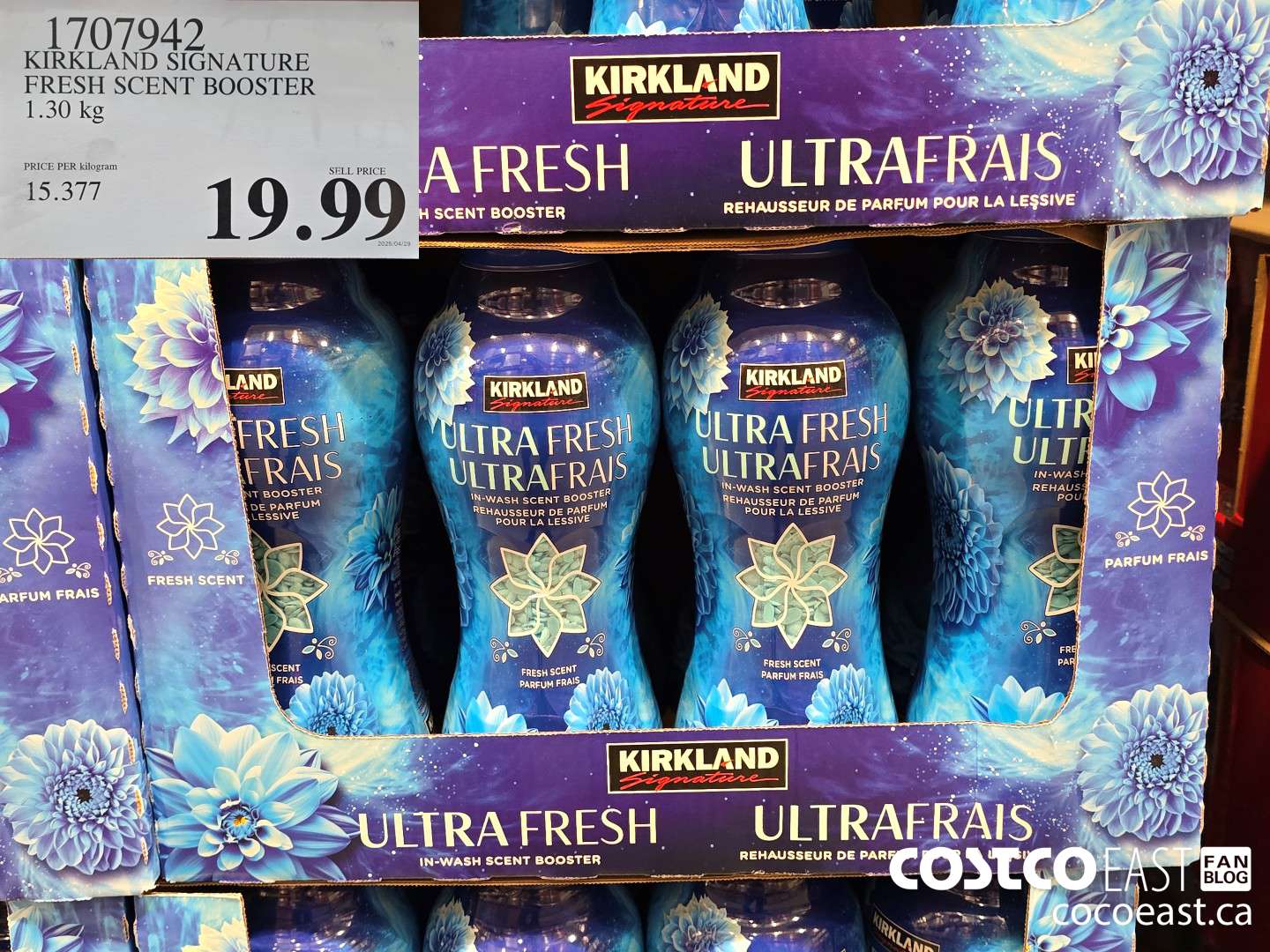 1707942 KIRKLAND SIGNATURE FRESH SCENT BOOSTER 1.30 KG $19.99