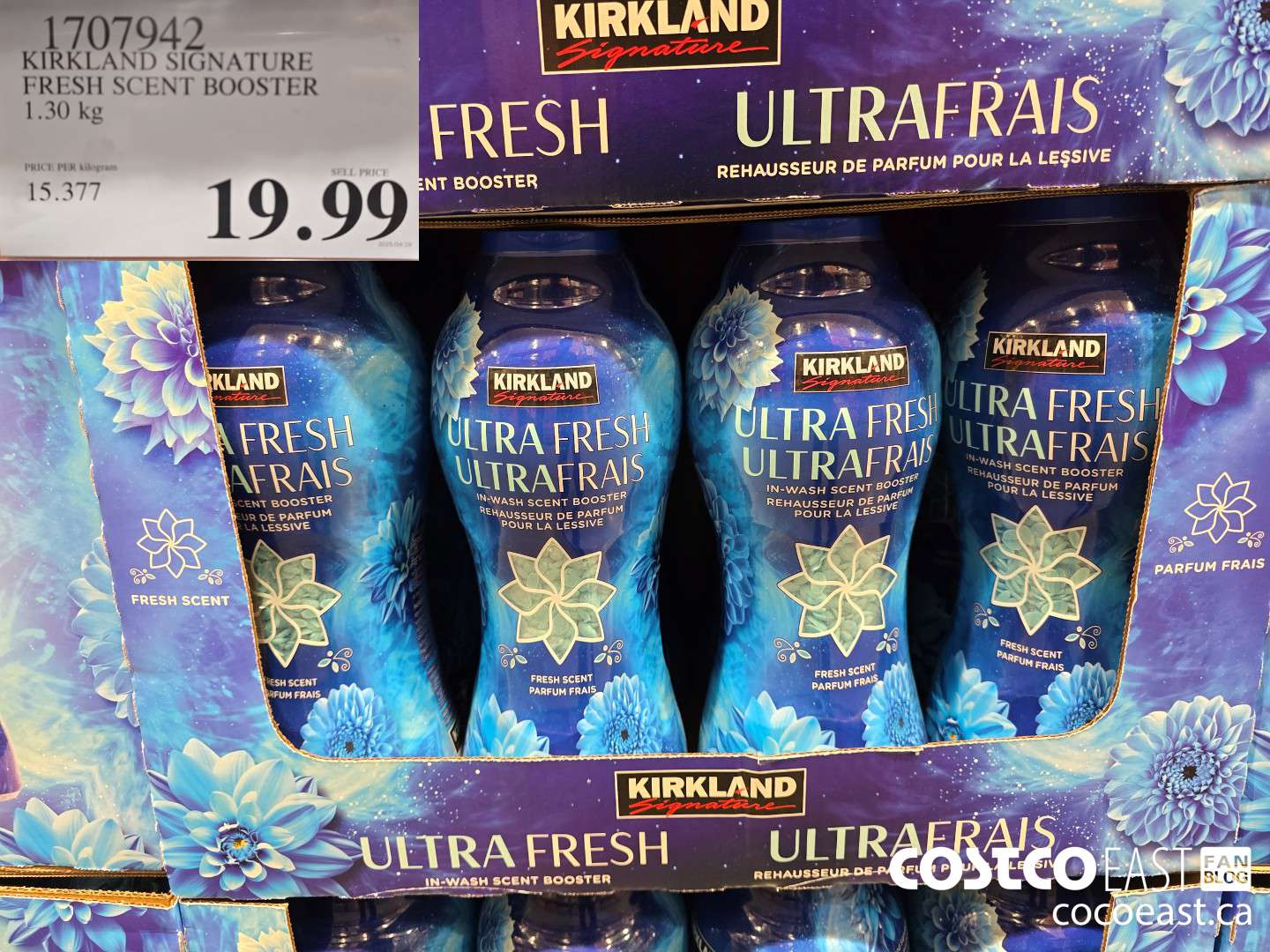 1707942 KIRKLAND SIGNATURE FRESH SCENT BOOSTER 1.30 KG $19.99