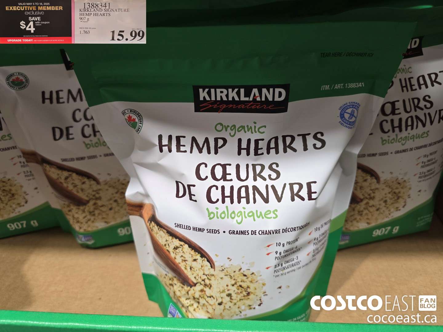 1388341 KIRKLAND SIGNATURE HEMP HEARTS 907 G ($4.00 INSTANT SAVINGS EXPIRES ON 2025-05-18) $11.99