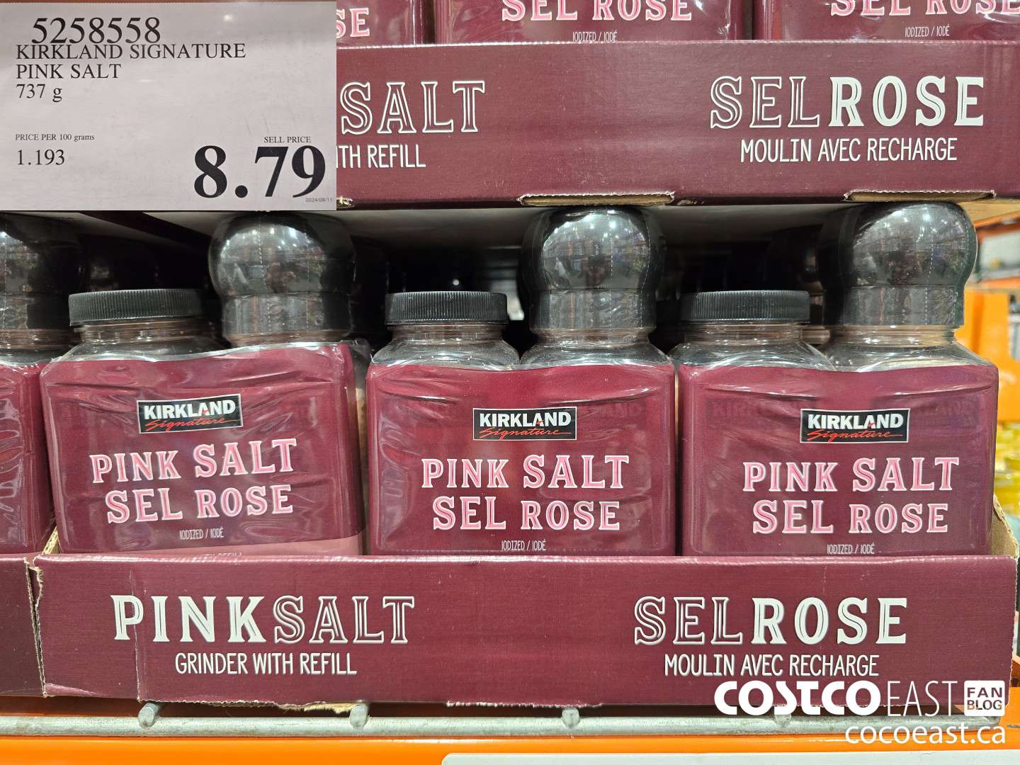 5258558 KIRKLAND SIGNATURE HIMALAYAN PINK SALT 737 G $8.79