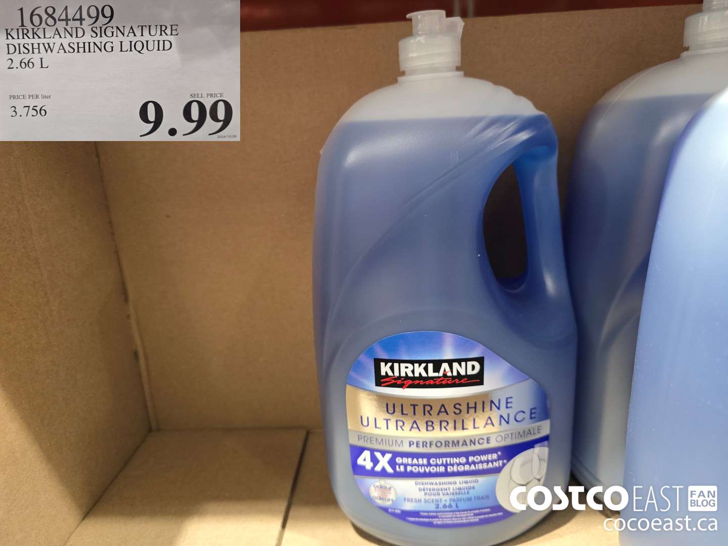 1684499 KIRKLAND SIGNATURE LIQUID DISH ULTRASHINE 2.66L $9.99