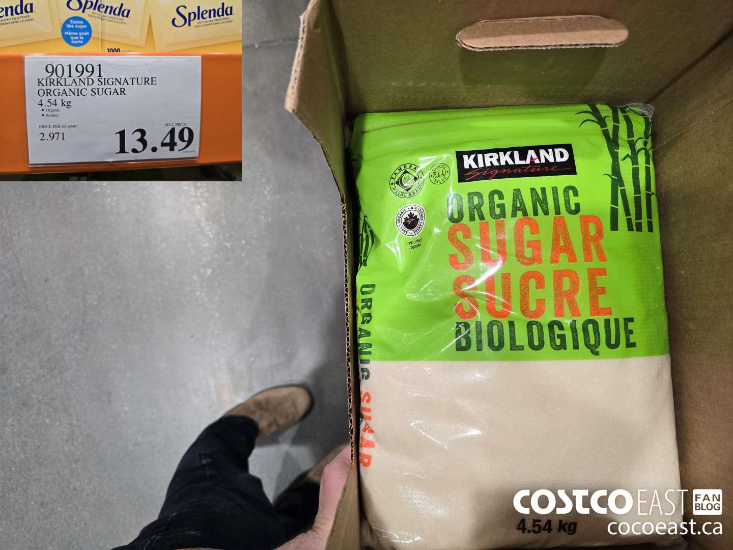 901991 KIRKLAND SIGNATURE ORGANIC SUGAR 4.54 KG $13.49