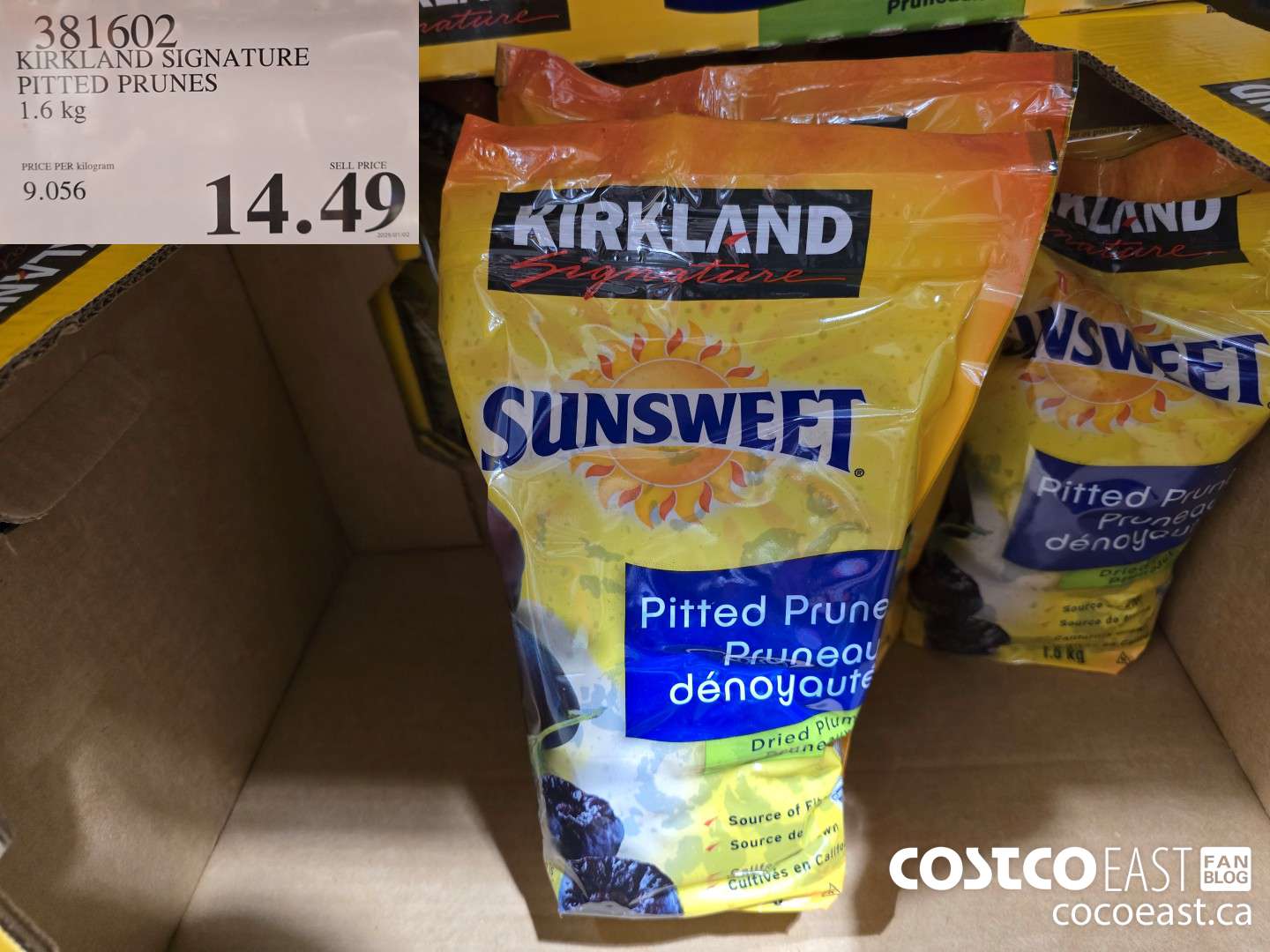 381602 KIRKLAND SIGNATURE PITTED PRUNES 1.6 KG $14.49